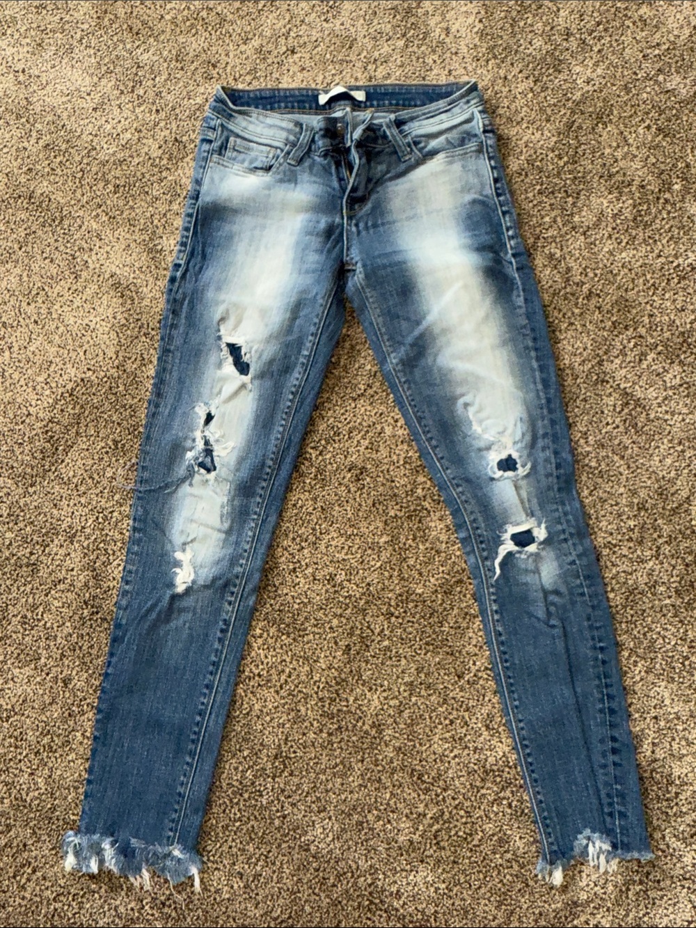 Daytrip Distressed Light Blue Skinny Jeans